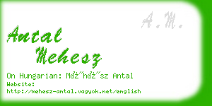 antal mehesz business card